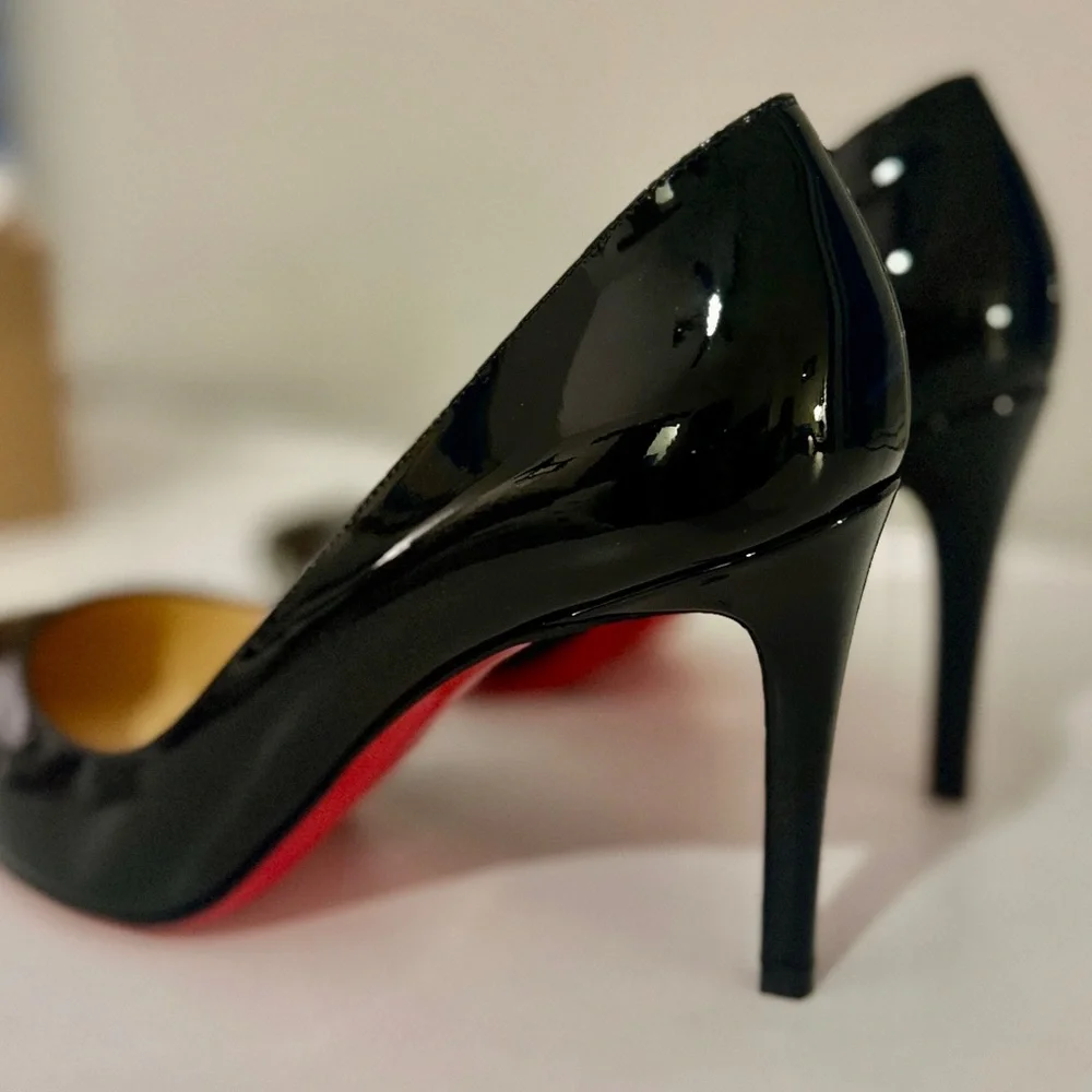Christian Louboutin Glossy Black Heels - Picture 9 of 15